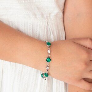 Paparazzi Jewelry Accessories -Use Your ILLUMINATION - Green Bracelet - Vintage